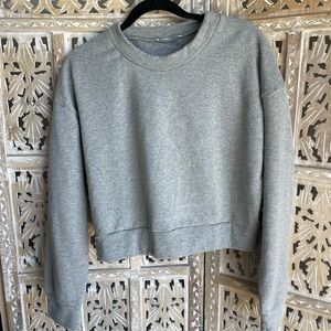 Reformation Grey Cropped Sweatshirt